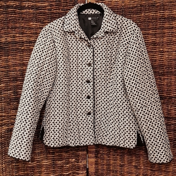 Vintage Carole Little Silk Quilted Puffer Coat Jacket Small Cottagecore Grandma - Picture 1 of 8